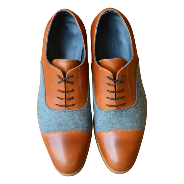 Cognac Derby Shoes - Luxury Leather Footwear 6.5