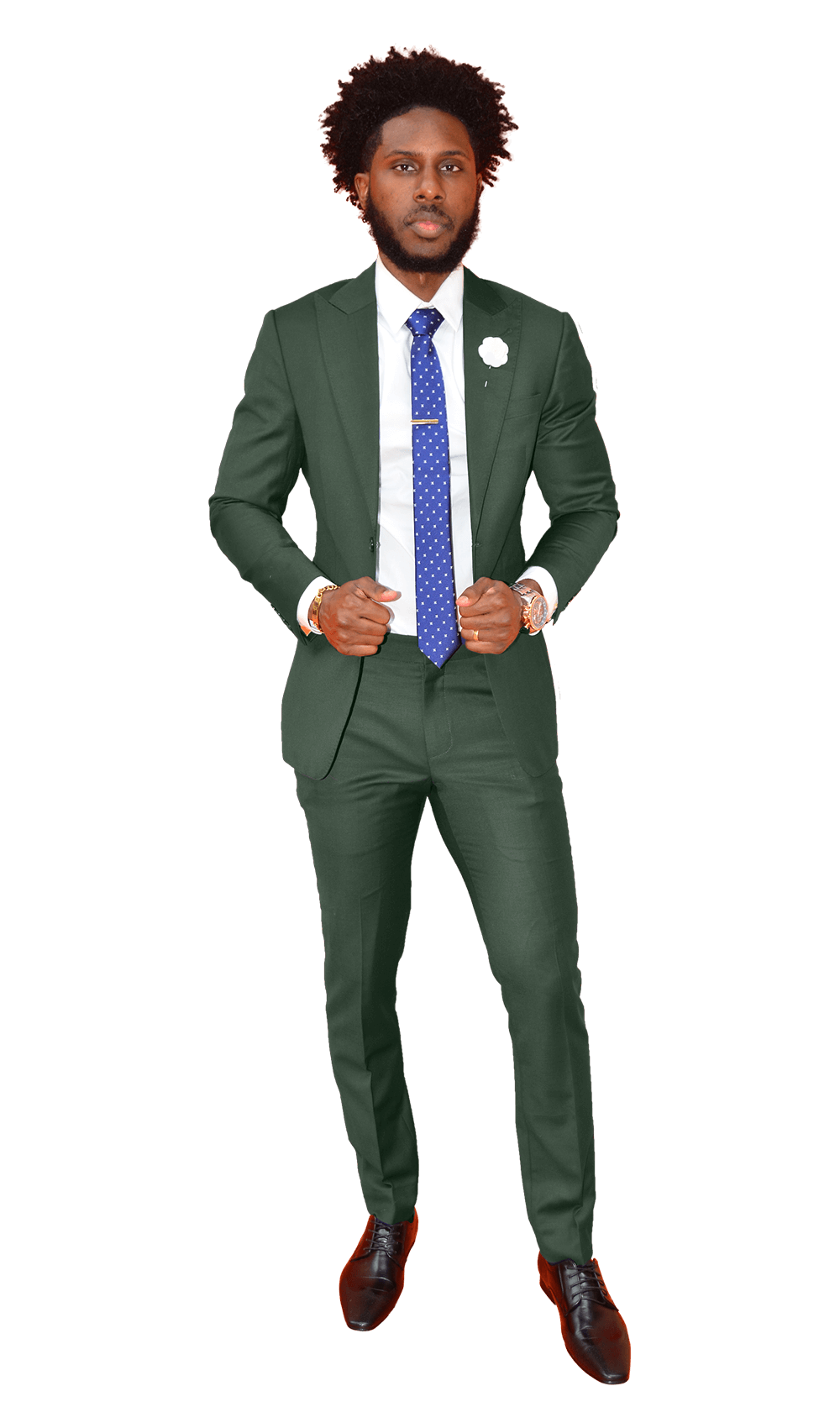 The Regal Olive Green Suit - Legacy Lapels
